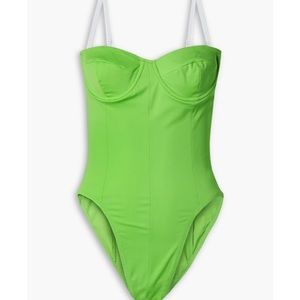 MIO CONVERTIBLE UNDERWIRED SWIMSUIT IN BRIGHT GREEN SIZE M WORN ONCE